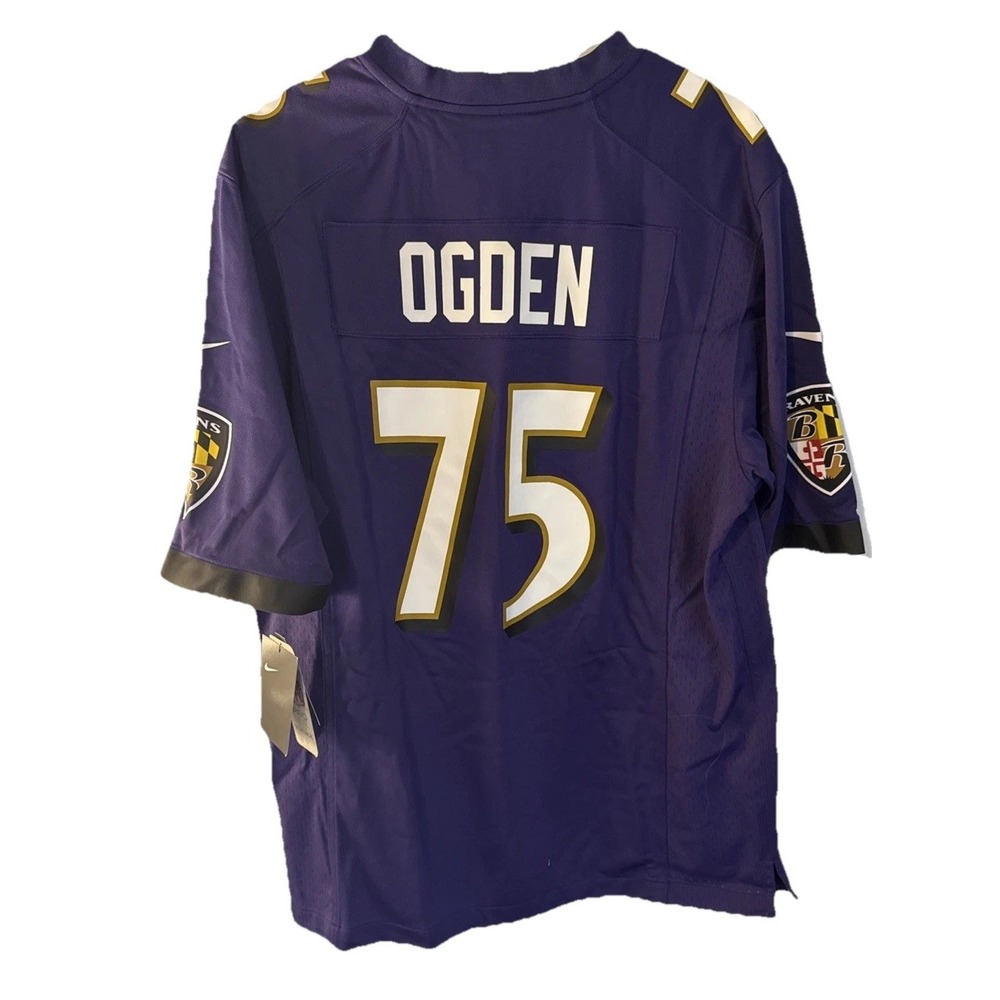 Nike Baltimore Ravens Jonathan Ogden #75 NFL Jersey Purple Men's Size L NWT